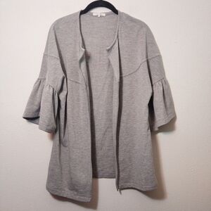 Pleoine Gray Cozy Bell Sleeve Cardigan XS